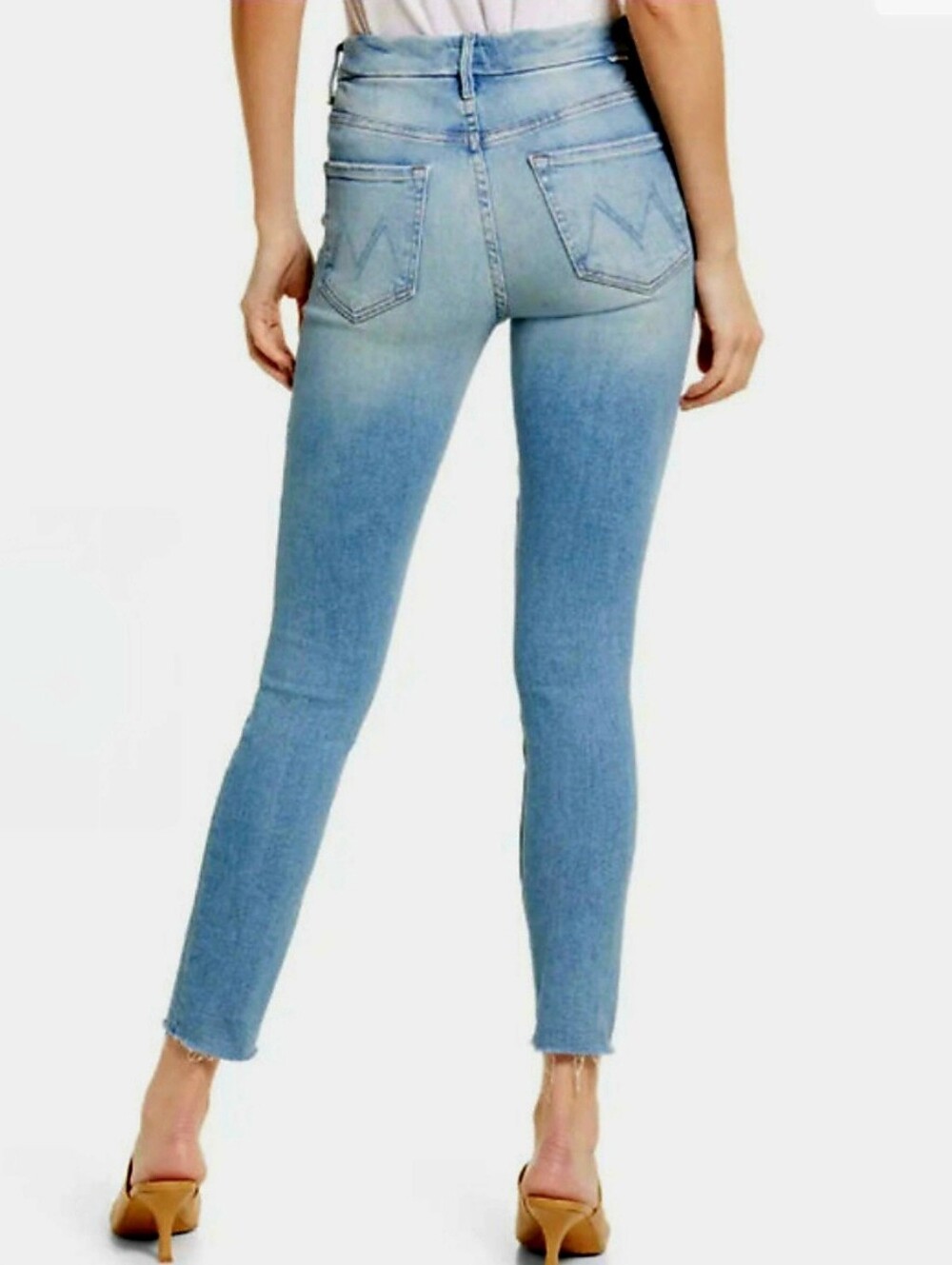Mother High Waisted Looker Ankle Fray Jean in Tourist Trap Sz 31